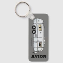Vintage Avion Trailer Key Fob, Aluminum