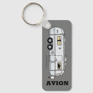 Vintage Avion Trailer Key Fob, Aluminum Keychain