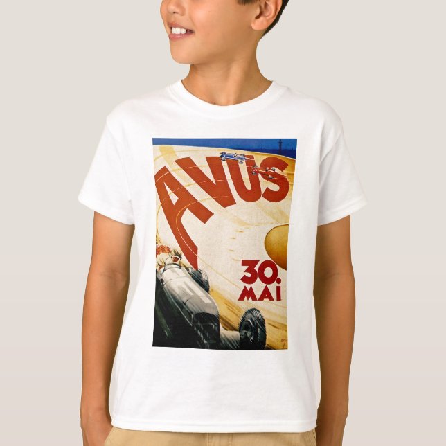 Vintage AVUS Race Poster T-Shirt (Front)