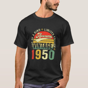 Vintage Awesome 72 Years Old 1950 72Nd Birthday Me T-Shirt