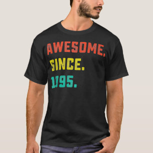 Vintage Awesome Since 1995 28 Years Old  T-Shirt