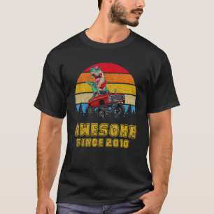 Vintage Awesome Since 2010 Rex Monster Truck 12th  T-Shirt
