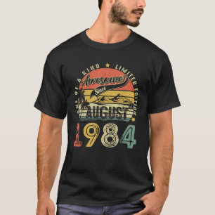 Vintage Awesome since August 1984 40 Years Old 40t T-Shirt
