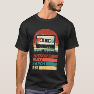 Vintage Awesome Since March 1981 39 Years Old Case T-Shirt