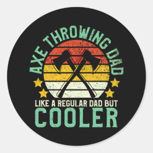 Vintage Axe Throwing Dad Father's Day  Classic Round Sticker