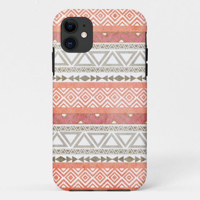 Vintage Aztec Tribal Pattern 2 iPhone Case (Back)
