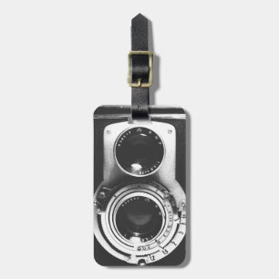 Vintage b&w Camera Luggage Tag
