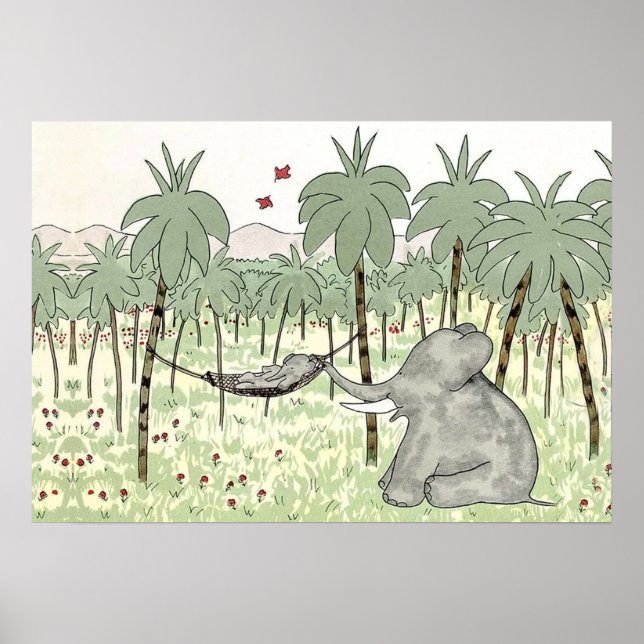 vintage babar print (Front)