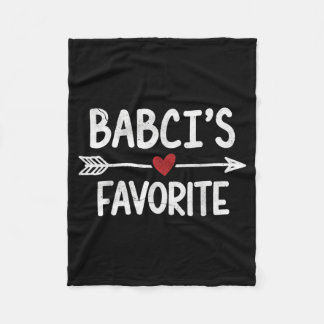 Vintage Babci’s Favorite Child Quote Heart Polish  Fleece Blanket