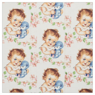 Vintage Baby and Bear Fabric