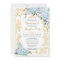 Vintage Baby Blue Roses Cinderella Quinceañera