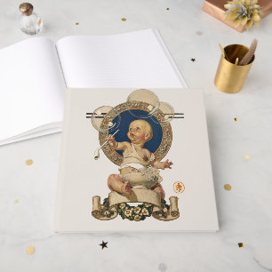 Vintage Baby Bubbles by J.C. Leyendecker Nursery Guest Book