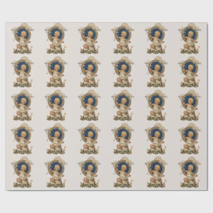 Vintage Baby Bubbles by J.C. Leyendecker Nursery Wrapping Paper