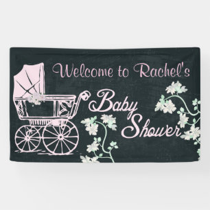 Vintage, Baby Carriage, Baby Shower Banner