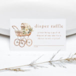 Vintage Baby Carriage Baby Shower Diaper Raffle Enclosure Card<br><div class="desc">Vintage Baby Carriage Baby Shower Diaper Raffle Enclosure Card. Click the personalize button to customize this design with your details.</div>