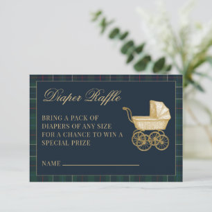 Vintage Baby Carriage Classic Baby Shower Enclosure Card