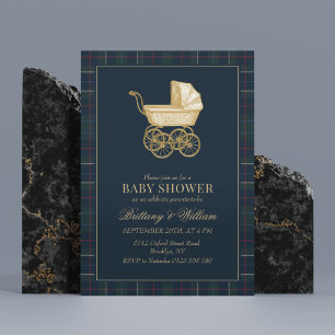 Vintage Baby Carriage Classic Baby Shower Invitation