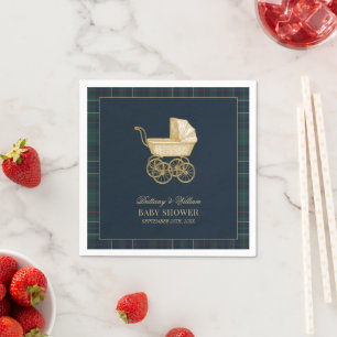 Vintage Baby Carriage Classic Baby Shower Napkin