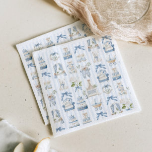 Vintage Baby Carriage French nursery Baby Shower Napkin