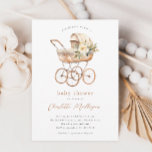 Vintage Baby Carriage Gender Neutral Baby Shower Invitation<br><div class="desc">Vintage Baby Carriage Gender Neutral Baby Shower Invitation. Click the personalize button to customize this design with your details.</div>