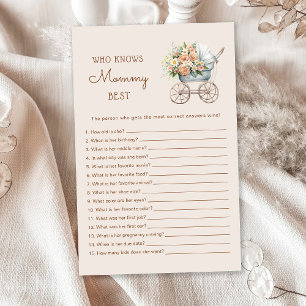 Vintage Baby Carriage Who knows Mommy best Game