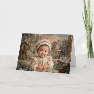 Vintage Baby Christmas Card