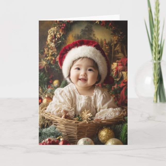 Vintage Baby Christmas Card (Front)