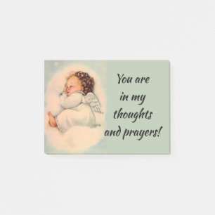 vintage Baby Girl Angel sleeping on a cloud Post-it Notes