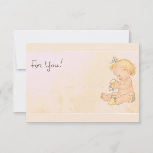 Vintage Baby Girl Baby Shower Invitation