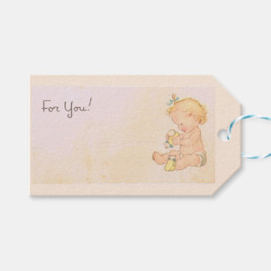 Vintage Baby Girl Gift Tags