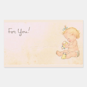 Vintage Baby Girl Sticker
