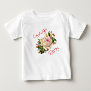Vintage Baby Organic Body Suit with Rose T-Shirt