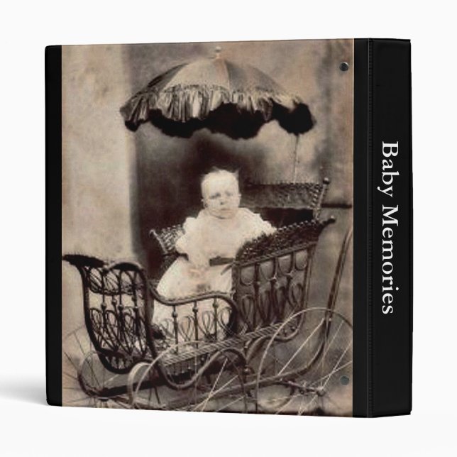 Vintage Baby Photograph Baby Memories Book Binder (Back/Spine)