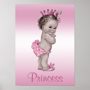 Vintage Baby Princess Pink Poster