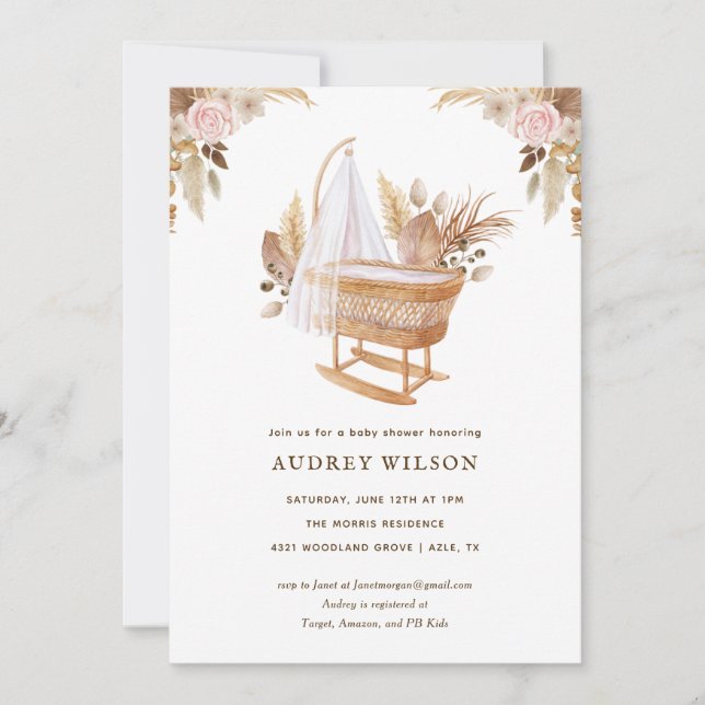Vintage Baby Shower Invitation (Front)
