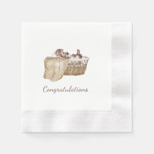 Vintage Baby Shower Paper Napkin