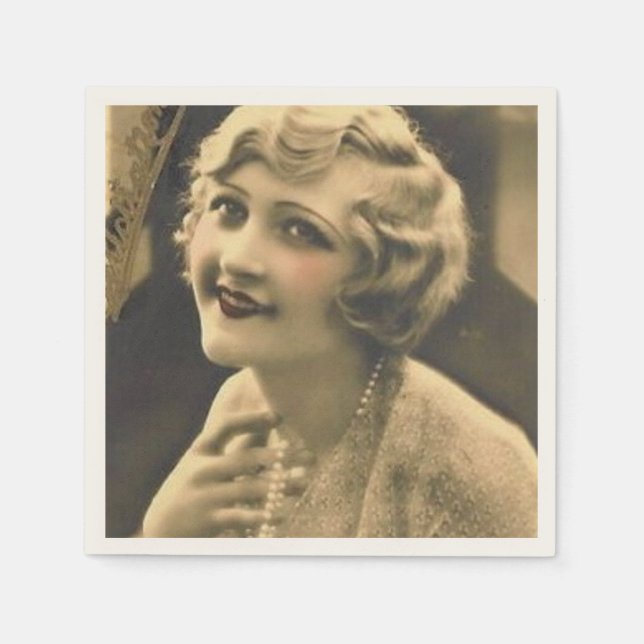 vintage bachelorette Party Gatsby bridal shower Napkin (Front)