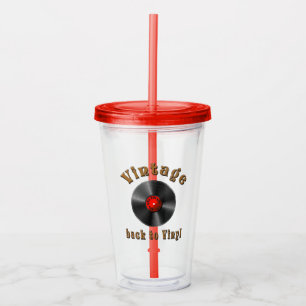 Vintage - Back to Vinyl, the record is back Acrylic Tumbler