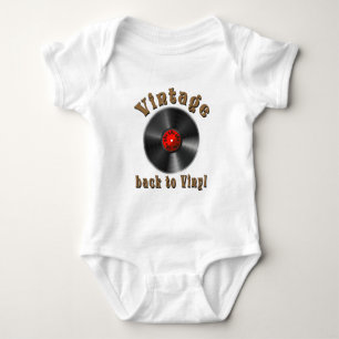 Vintage - Back to Vinyl, the record is back Baby Bodysuit