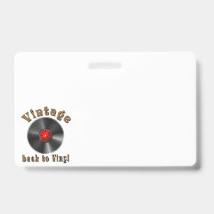 Vintage - Back to Vinyl, the record is back Badge