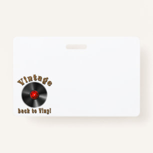 Vintage - Back to Vinyl, the record is back Badge