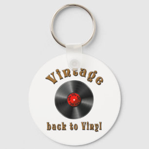 Vintage - Back to Vinyl, the record is back Keychain
