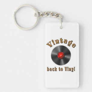 Vintage - Back to Vinyl, the record is back Keychain