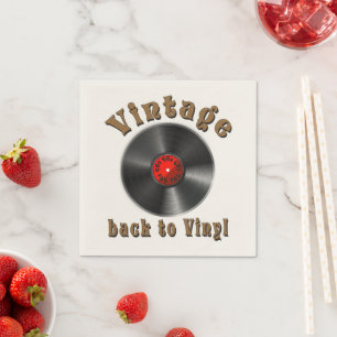 Vintage - Back to Vinyl, the record is back Napkin