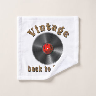 Vintage - Back to Vinyl, the record is back, Oldie Wash Cloth