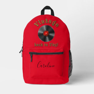 Vintage - Back to Vinyl, the record is back Printed Backpack