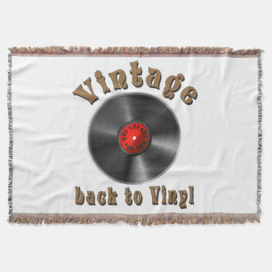 Vintage - Back to Vinyl, the record is back Throw Blanket