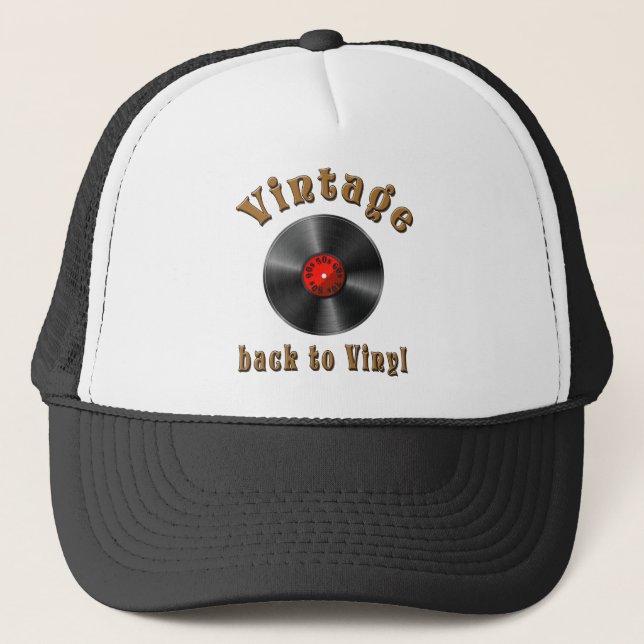 Vintage - Back to Vinyl, the record is back Trucker Hat (Front)