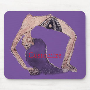 Vintage Backbend Yoga Pose Thunder_Cove Mouse Pad