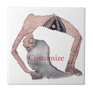 Vintage Backbend Yoga Pose Thunder_Cove Tile